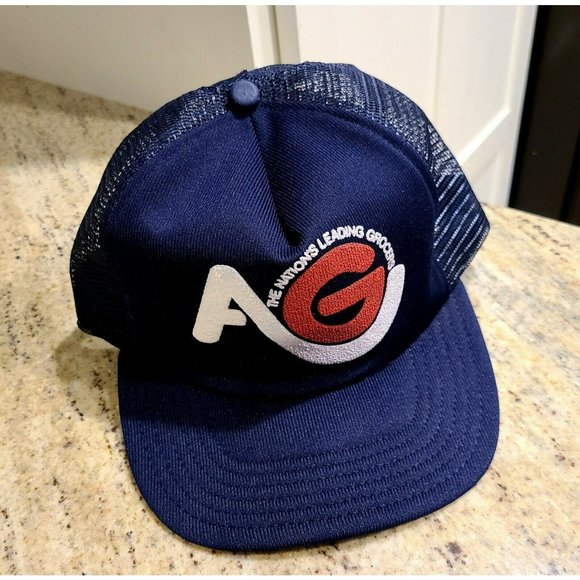 Vintage AG The Nation's Leading Grocers  Mesh Trucker Hat Snapback USA! - Picture 1 of 6